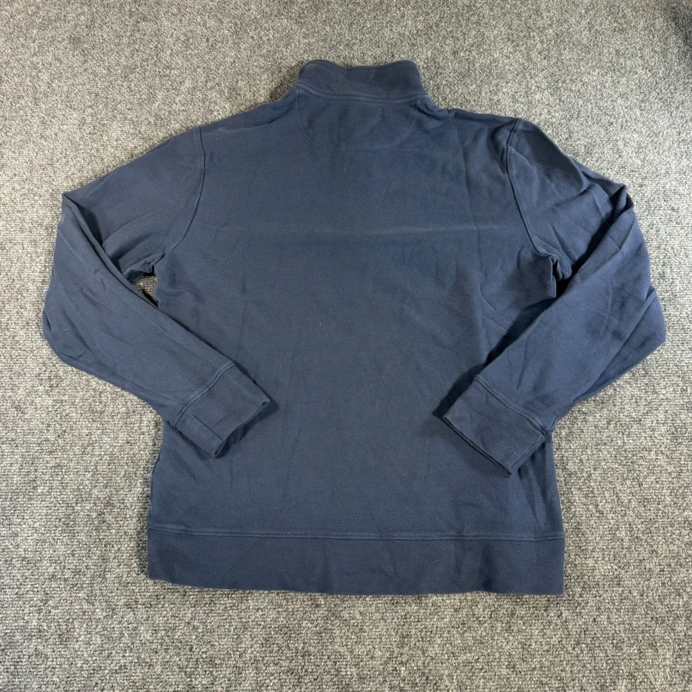 Vineyard Vines Mens Navy Blue 100% Pima Cotton Quarter Zip Pullover Sweater M - Picture 3 of 5